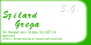 szilard grega business card